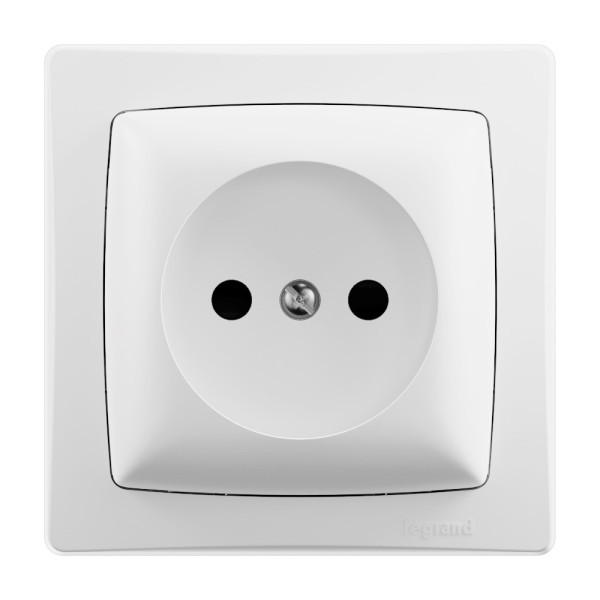 Prise de courant sans terre - les apparents - bornes à vis - complet blanc - Legrand - ALB3196WH