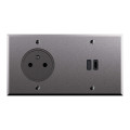 Art d'arnould - prise 2 p+t +prise usb c 30w pd-2p - mémoire acier brossé  - Legrand - AR67116