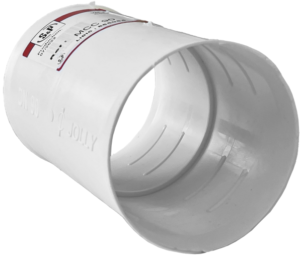 Manchon pvc rigide, ø 90 mm, connexion mâle-mâle, gamme pluggit circulaire - S&P France - 865054