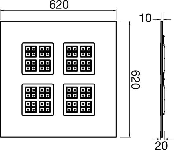 Pavanno, 625 45 830/840/850 wb blanc ugr19 dali - SLV - 1010122