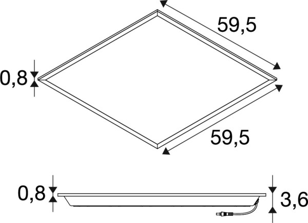 Panel p, 595 45 830 wb ugr19 - SLV - 1010748