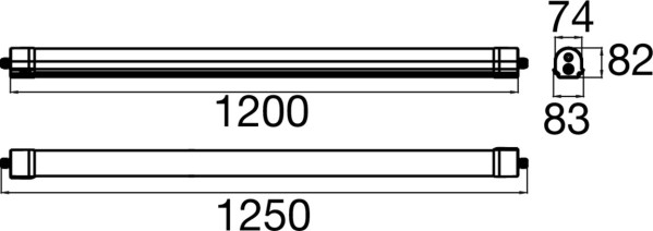 Waterproof v, 1200 41 830/840/850 ml ip65 - SLV - 1010835