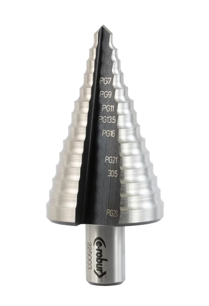 Foret étagés polydiam, cotes électriques pe7 à 29, iso de 12 à 25, et 30,5mm - AGI Robur - 225003
