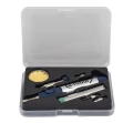 Kit fer à souder à gaz, 30/70w, 4 pannes, support, éponge et coffret - AGI Robur - 384102
