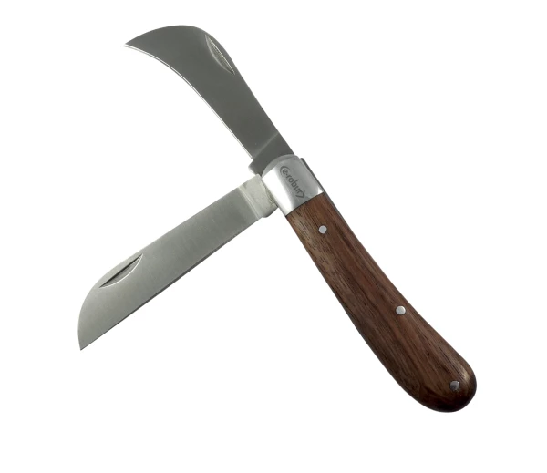 Couteau 2 lames manche bois - AGI Robur - 424005