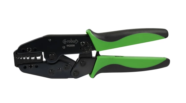Pince à sertir à cliquet pour embouts de câblage, capacité 0,5 à 16 mm2 - AGI Robur - 442008