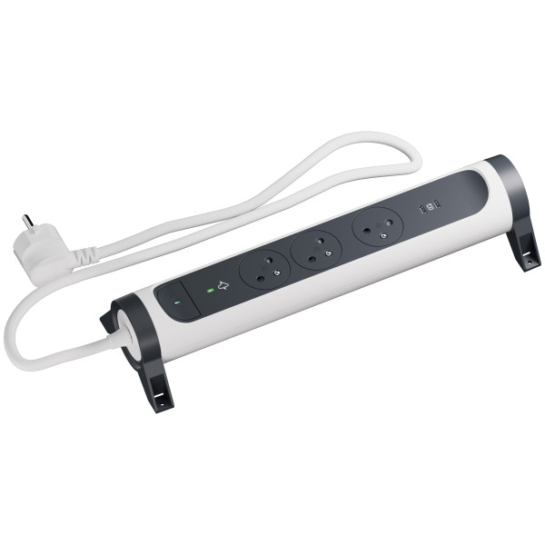 Multiprise-bloc rotatif 3x2p+t 16a+2xusb c 4a - b/n - Legrand - 049611