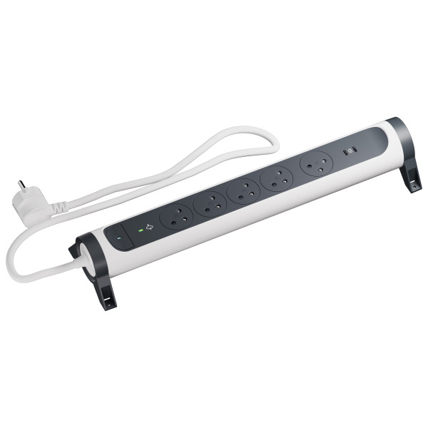 Multiprise-bloc rotatif 5x2p+t 16a+2xusb c 4a - b/n - Legrand - 049613