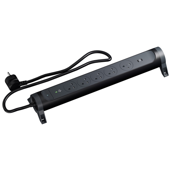 Multiprise-bloc rotatif 5x2p+t 16a 230v-3680w + 2xusb c 4a 5v-20w - n - Legrand - 049617