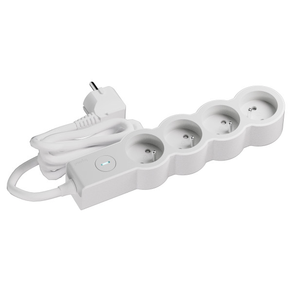 Multiprise 4x2p+t 16a 230v-3680w inter on/off - cordon 3m - b - Legrand - 049634