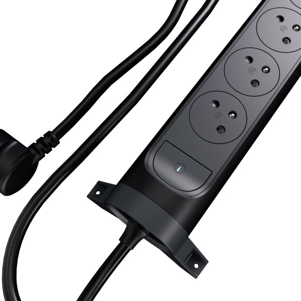 Multiprise 3x2p+t surface 16a 230v-3680w + double prise usb c - cordon 1,5m - n - Legrand - 049644