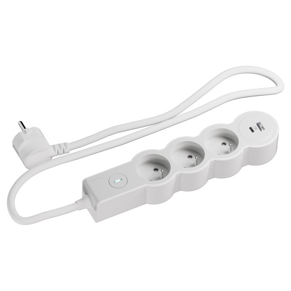 Multiprise 3x2p+t 16a 230v-3680w + usb a/c - inter on/off - cordon 1,5m - b - Legrand - 049652