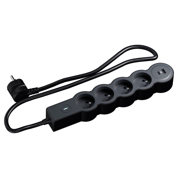 Multiprise 4x2p+t 16a 230v-3680w+ usb a/c - inter on/off - cordon 1,5m - n - Legrand - 049658