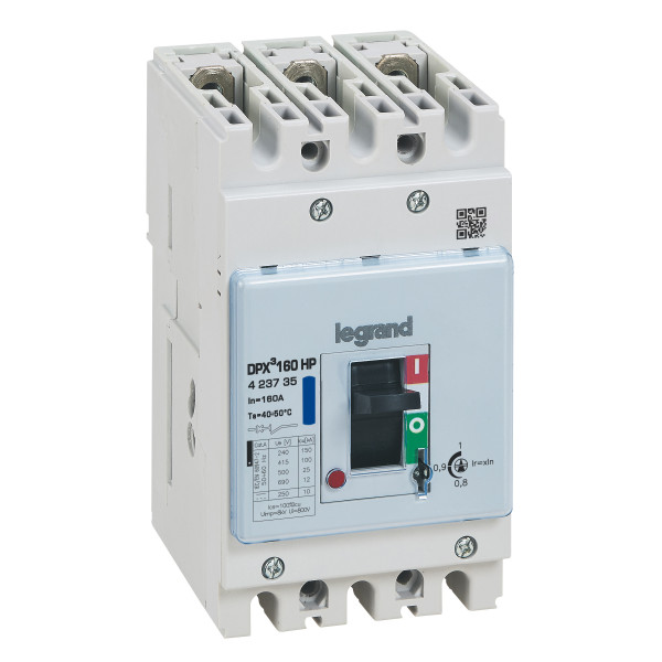Dpx³ 160hp - disjoncteur magnéto-thermique 160a - 100ka - 3p - Legrand - 423735