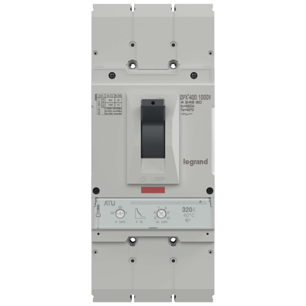 Disjoncteur dpx³ 400 1000v, 3p 320a, 30ka 1000v - Legrand - 424930