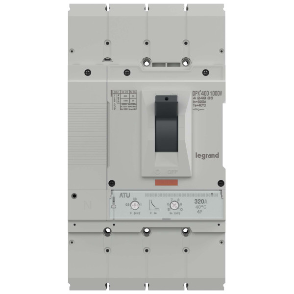 Disjoncteur dpx³ 400 1000v, 4p 320a, 30ka 1000v - Legrand - 424935