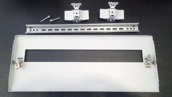 Kit modulaire métal - plaque frontale 200mm - rail intégré - montage facile - Legrand - 981598