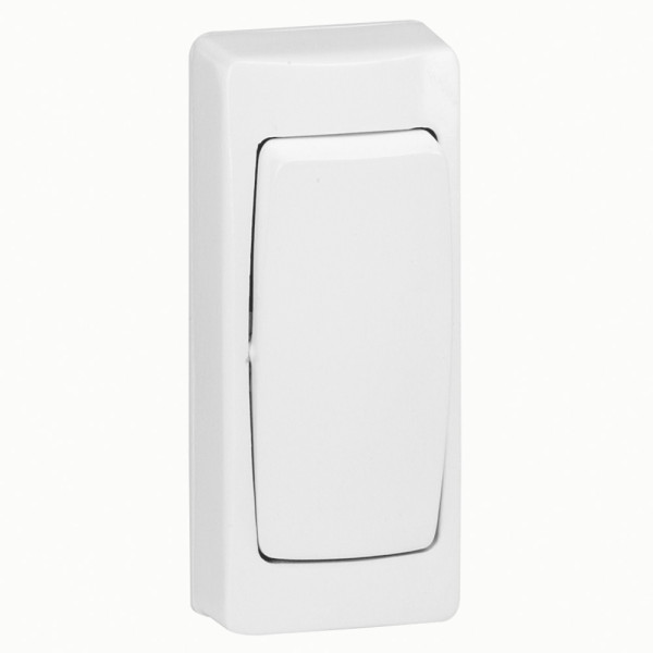 Interrupteur ou va-et-vient étroit - les apparents - blanc - brochable - Legrand - ALA2215WH