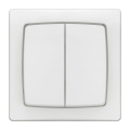 Double interrupteur ou va-et-vient - les apparents - complet blanc - Legrand - ALB2221WH