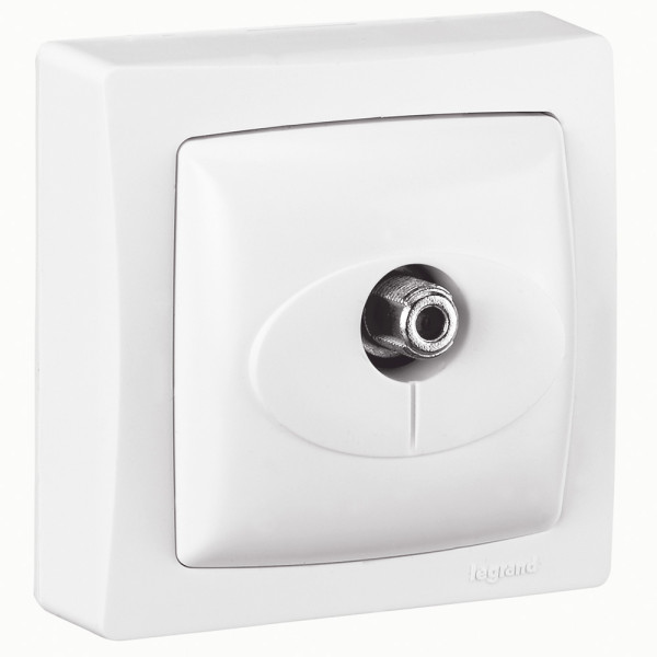 Prise tv type "f" à visser - les apparents - complet blanc - Legrand - ALB4100WH