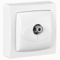 Prise tv type "f" à visser - les apparents - complet blanc - Legrand - ALB4100WH