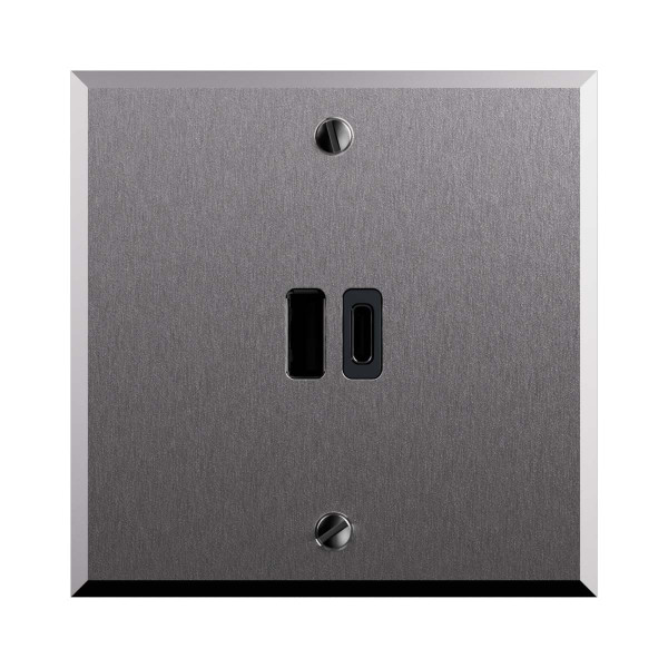 Art d'arnould - prise usb a+c 20w pd - mémoire acier brossé  - Legrand - AR67124