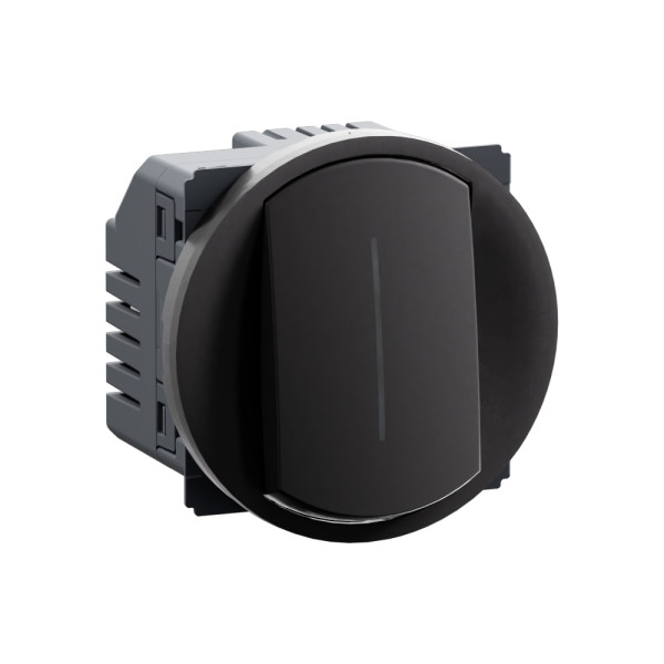 Interrupteur va-et-vient céliane sans neutre fonction témoin - noir - Legrand - CN1007