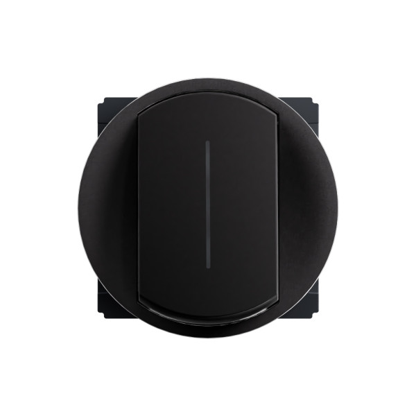 Interrupteur va-et-vient céliane sans neutre fonction témoin - noir - Legrand - CN1007