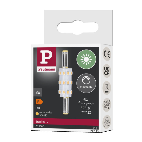 Ampoule led x3 1w 100lm 3000k 24v grad pour guirlande plug & shine 94910 & 94912 - Paulmann - 29273