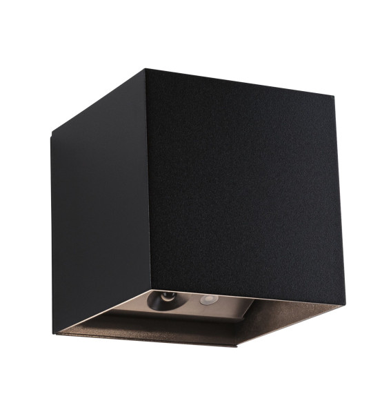 Sdb applique mobile nyara ip44 __w  100mm 170lm 3000k sensor usbc mét plast noir - Paulmann - 71282