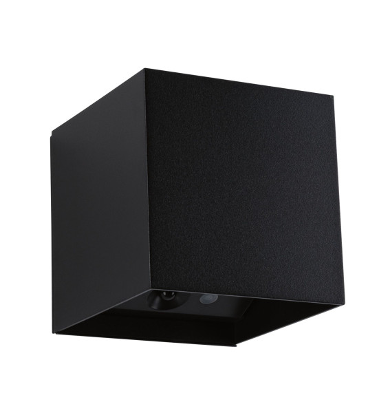 Sdb applique mobile nyara ip44 __w  100mm 170lm 3000k sensor usbc mét plast noir - Paulmann - 71282