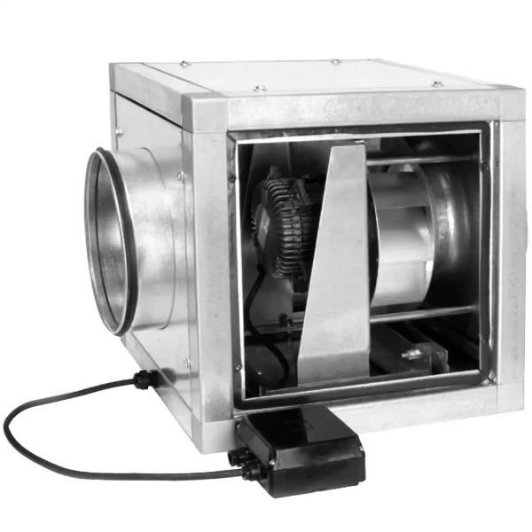 Caisson de ventilation tertiaire double peau, 1550 m3/h, d250 mm, monophasé 230v - S&P France - 241486