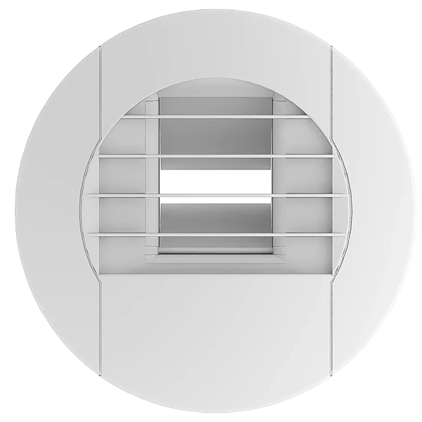 Bouche cuisine hygroréglable temporisée à piles 10-40/90 d125 mm, cde connectée - S&P France - 854053