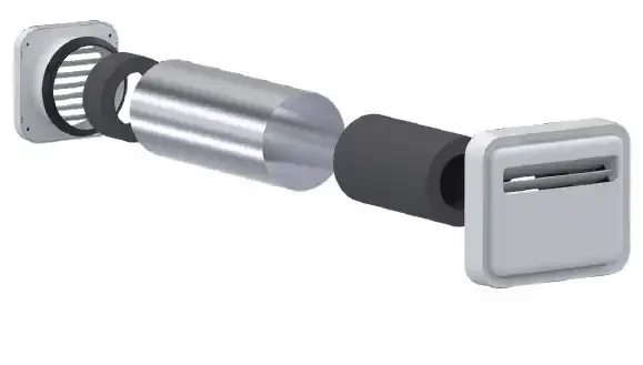 Kit entrée d'air hygroréglable acoustique isolation par l'extérieur, 5 à 45 m3/h - S&P France - 890013