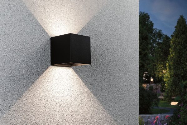 Sdb applique mobile nyara ip44 __w  100mm 170lm 3000k sensor usbc mét plast noir - Paulmann - 71282