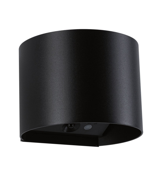 Sdb applique mobile nyara ip44 __w  140mm 170lm 3000k sensor usbc mét plast noir - Paulmann - 71284