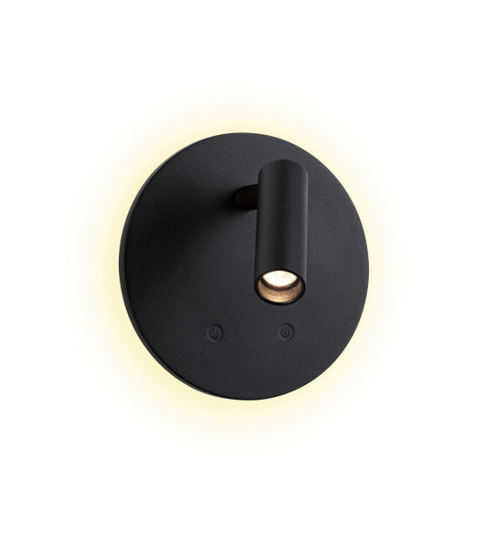 Applique led kiora 1,5w 150lm 2700k dimmable usbc plastique noir 230v - Paulmann - 71286