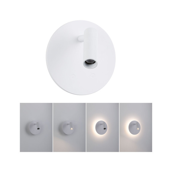Applique led kiora 1,5w 150lm 2700k dimmable usbc plastique blanc 230v - Paulmann - 71287