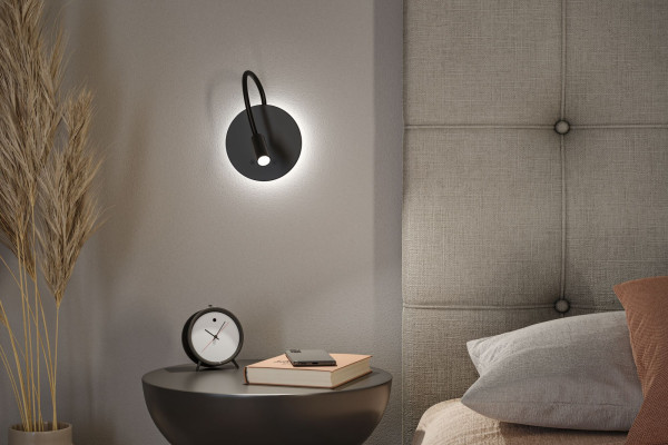 Applique led miora 1,5w 150lm 2700k dimmable usbc plastique noir 230v - Paulmann - 71288