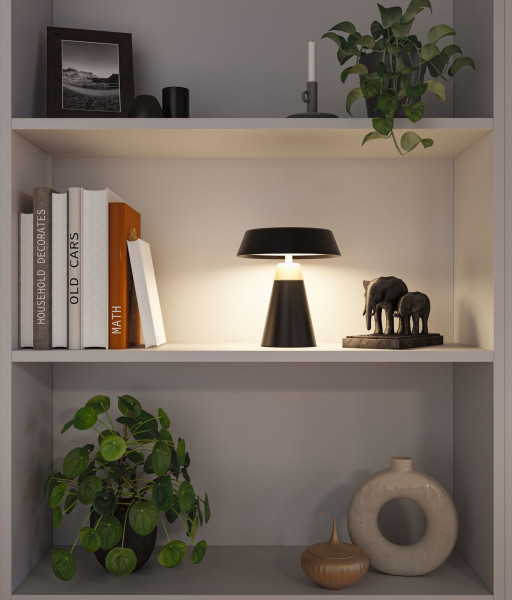 Lampe à poser led lirox __w switch to warm usbc mét/plast noir/champagne ip44 - Paulmann - 77060