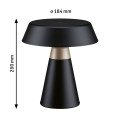 Lampe à poser led lirox __w switch to warm usbc mét/plast noir/champagne ip44 - Paulmann - 77060