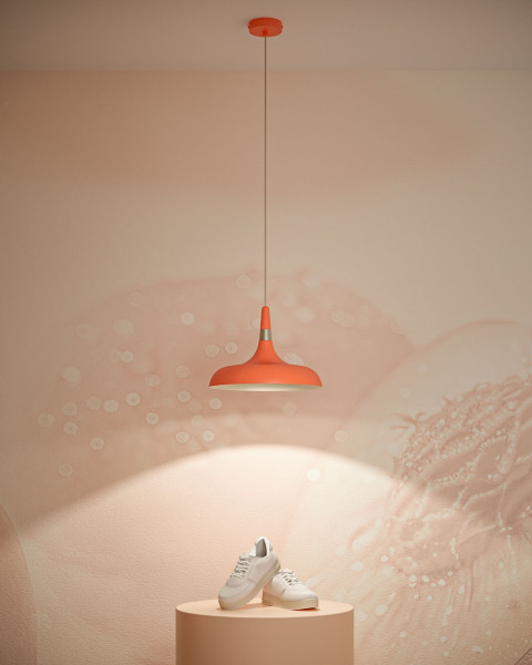 Suspension neordic juna max1x20w e27 l1,10m métal corail 230v sans ampoule - Paulmann - 77077