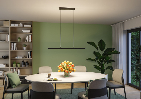 Suspension led mailo 31,5w 3450lm 2700k dim sensor plastique aluminium noir 230v - Paulmann - 78476