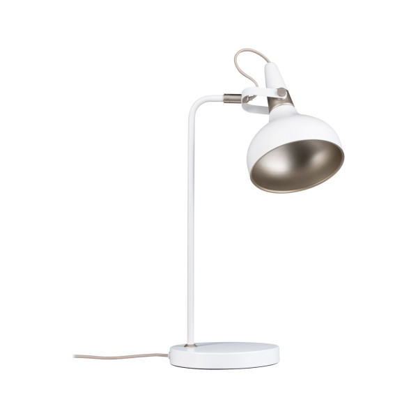Lampe à poser juna max.20w e14 sans ampoule on/off métal blanc doré 230v - Paulmann - 78482