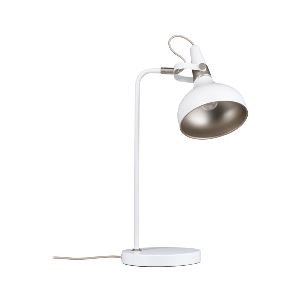 Lampe à poser juna max.20w e14 sans ampoule on/off métal blanc doré 230v - Paulmann - 78482