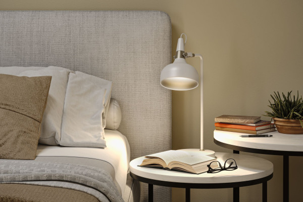 Lampe à poser juna max.20w e14 sans ampoule on/off métal blanc doré 230v - Paulmann - 78482