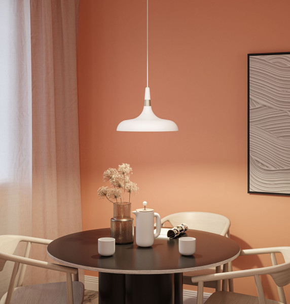 Suspension juna max20w e27 sans ampoule d342mm l1,10m métal blanc doré 230v - Paulmann - 78484