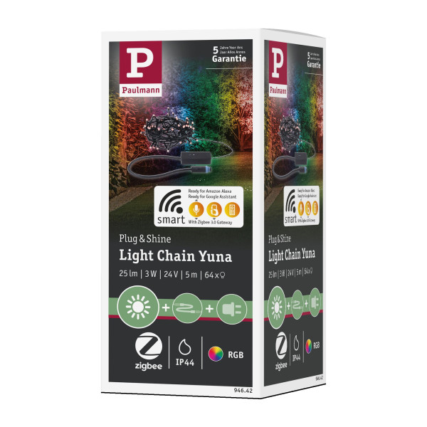 Extérieur plug & shine lichterkette yuna 5m rgbw ip44 - Paulmann - 94642