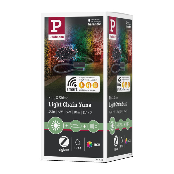 Extérieur plug&shine lichterkette yuna 10m rgbw ip44 - Paulmann - 94643
