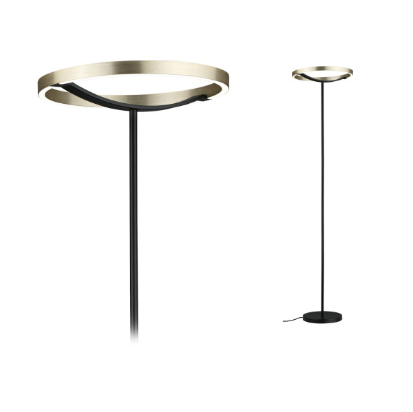 Lampadaire melina 20w 2700k métal or noir 230v - Paulmann - 94926